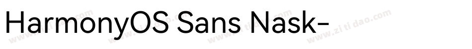 HarmonyOS Sans Nask字体转换
